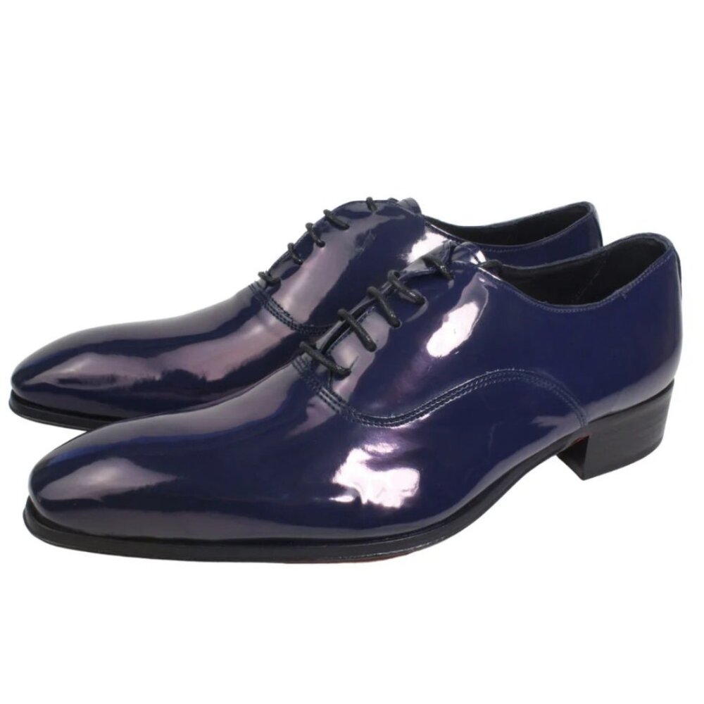 Jaca Italian Blue Pattern Oxford Mens Shoes